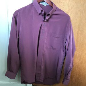 Vintage embroidered magenta dress shirt